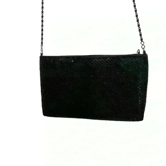 Marlo Sequined Evening Purse. Black Shoulder Strap. Special occasion Party - Picture 3 of 7